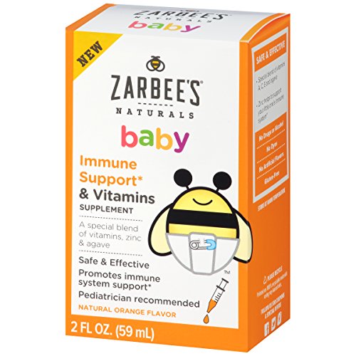 Zarbee's Naturals Baby Immune Support* & Vitamins, Natural Orange Flavor, 2 Ounce Bottle, Only$4.08