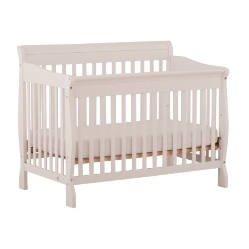Stork Craft Modena 4 in 1 Fixed Side Convertible Crib, White, Only $119.99, free shipping