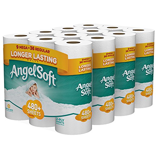 Angel Soft Toilet Paper, Bath Tissue, 36 Mega Rolls (4 Packs of 9 Rolls), Only $28.41, free shipping after using SS