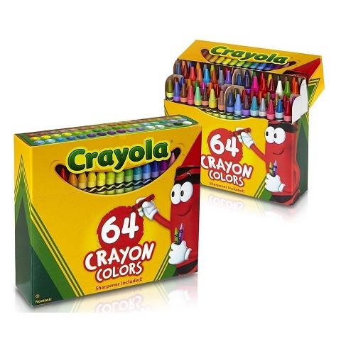 史低價！Crayola 繪兒樂裝蠟筆，64支/盒，共2盒， 現僅售$10.10