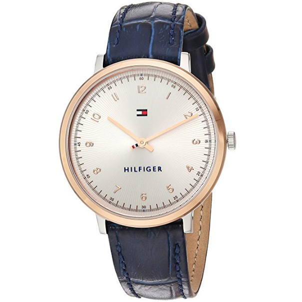 Tommy Hilfiger Women's 'SPORT' Quartz Gold and Leather Casual Watch, Color: Blue (Model: 1781764) $61.55，free shipping