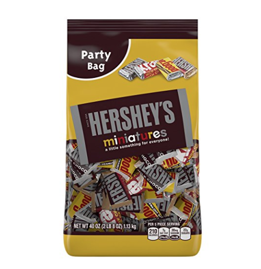 HERSHEY'S Chocolate Candy Bar Assortment, Miniatures (Hershey's, Krackel, Mr Goodbar, Special Dark), 40 Ounce Bulk Candy only $8.98