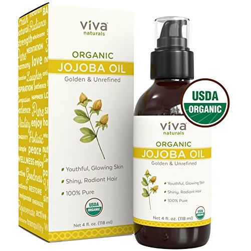 Viva Naturals Organic Jojoba Oil (4 oz) 100% Pure & Golden Cold-Pressed Moisturizer for Skin & Hair, Only $9.99 after clipping coupon, free shipping after using SS