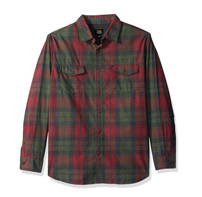 LEE李Long Sleeve Heathered男衬衫，原价$54, 现仅售 $11.25