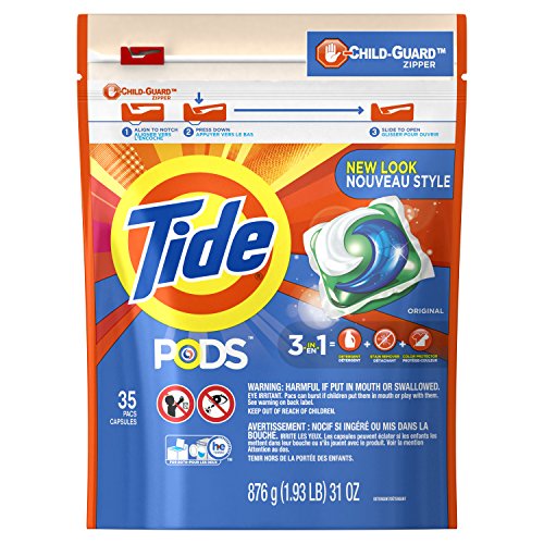 Tide PODS 汰漬三效合一果凍洗衣球，35個裝，原價$13.56，現點擊coupon后僅售$6.99