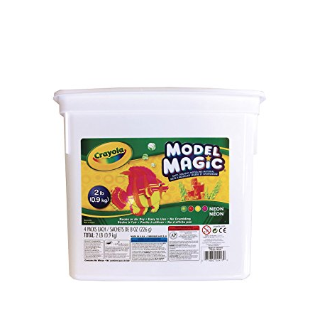 Crayola 232413 Model Magic Modeling Compound, 8 oz each/Neon, 2 lbs only $15.57