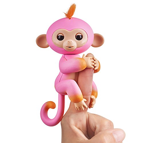 WowWee Fingerlings 2Tone Monkey - Summer (Pink with Orange accents) - Interactive Baby Pet - By WowWee, Only $8.39