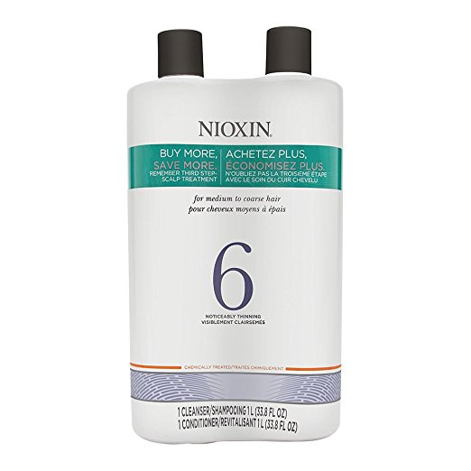 Nioxin 俪康丝 6号 防脱生发 洗发水、护发素套装，33.8 oz/瓶，现仅售$32.53，免运费