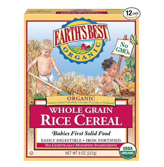 Earth's Best Organic Infant Cereal, Whole Grain Rice, 8 Oz (Pack of 12) - Packaging May Vary, Only $34.32, You Save $0.36(1%)