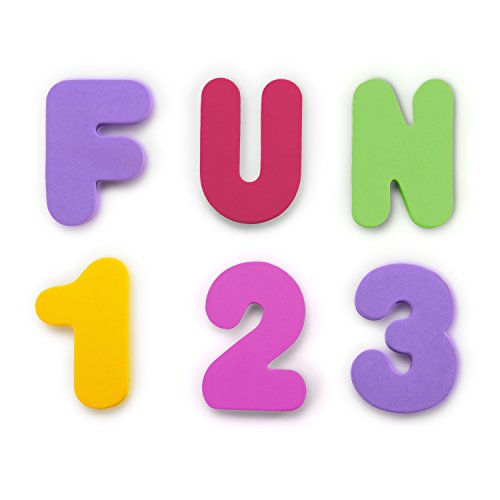 Munchkin 戏水洗澡字母数字贴益智玩具36片，现仅售$4.48。