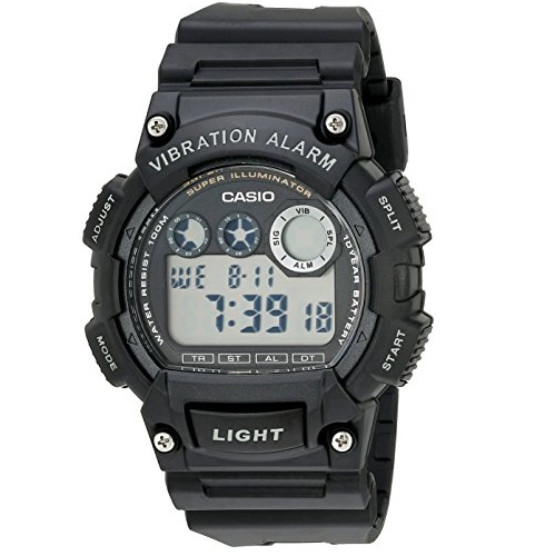 Casio Men's W735H-1AVCF Super Illuminator Watch With Black Resin Band, Only $13.43