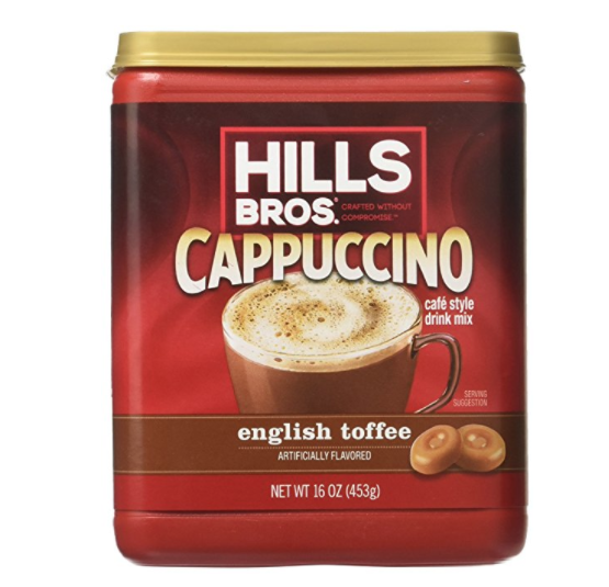 Hills Bros Cappuccino 英國太妃糖咖啡 16盎司 ,現僅售$3.62