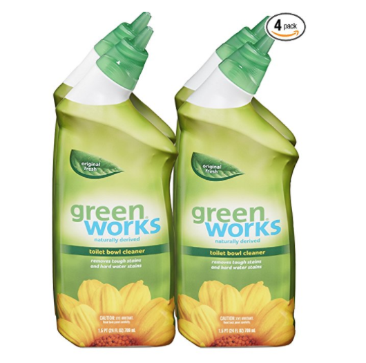 Clorox Green Works马桶清洁剂24盎司 4瓶, 现点击coupon后仅售$8.37, 免运费！
