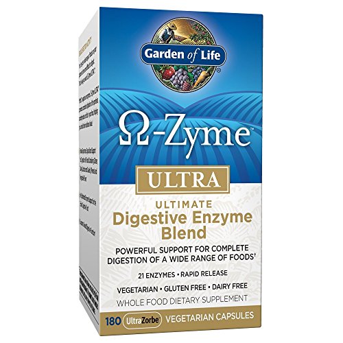 Garden of Life Vegetarian Digestive Supplement - Omega Zyme Ultra Enzyme Blend for Digestion, Bloating, Gas, and IBS, 180 Capsules, Only $30.25, free shipping after using SS