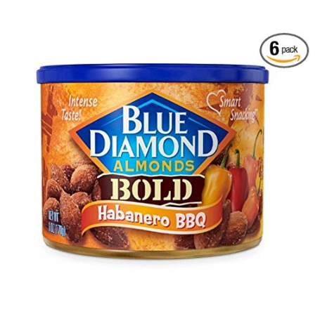Blue Diamond Almonds, Bold Habanero BBQ, 6 ounce (Pack of 6) $18.00