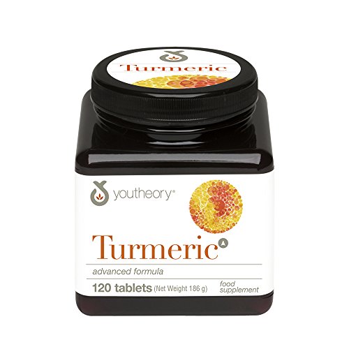 Youtheory Turmeric Advanced with Black Pepper (BioPerine) 120 Count (1 Bottle), Only $11.78