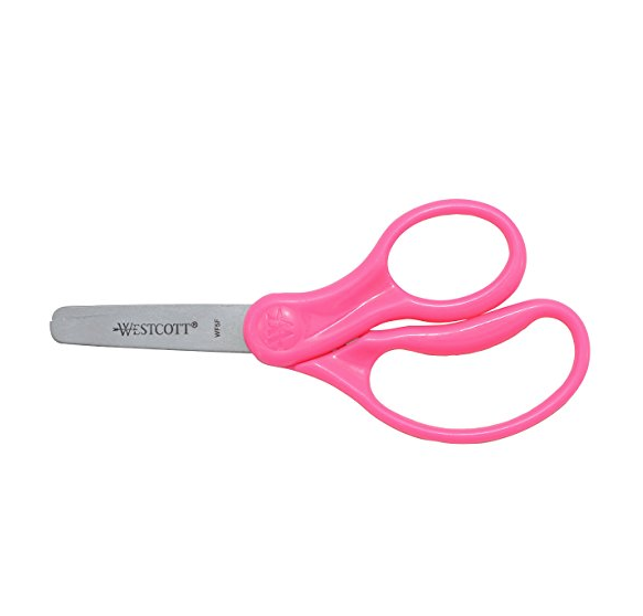 Westcott 5英寸鈍尖兒童剪刀，粉色，原價$3.99， 現僅售$0.99