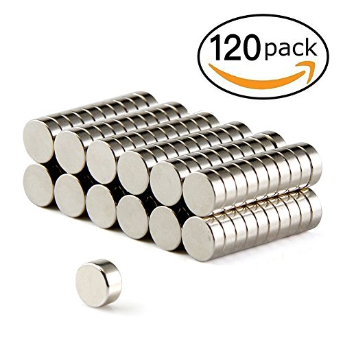 HTCARE 120 PCS Refrigerator Magnets Premium Brushed Nickel Fridge Magnets,Office Magnets,Whiteboard Magnets, Only $8.49
