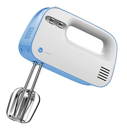 Vremi Electric 3 Speed with Built-in Storage Hand-Mixer, 7.3 x 4.33 x 2.4 inches, Blue White, Now Only $9.99