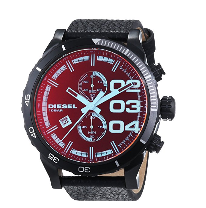 Diesel Men's DZ4311 Double Down Series Analog Display Quartz Black Watch only $119.99