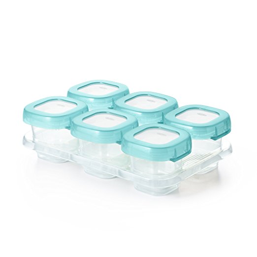 OXO Tot Baby Blocks Food Storage Containers, Aqua, 2 oz, only $5.99