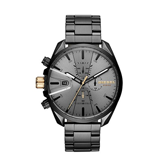 Diesel Watches Mens MS9 Chrono Black IP Watch only $153.87