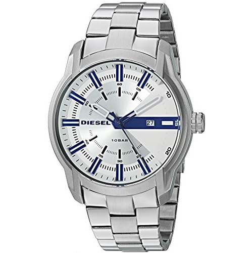 Diesel Men's 'Armbar' Quartz Stainless Steel Casual Watch, Color:Silver-Toned (Model: DZ1852), Only $77.73 , free shipping