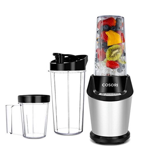 Cosori Personal Blender, 10-Piece with Cleaning Brush, Cups, and Bottles (2x32 oz and 1x24 oz), 800W $37.90，free shipping