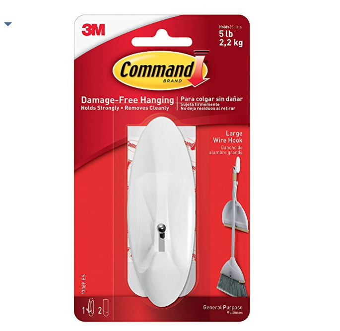 Command Wire Hook, Large, White, 1-Hook (17069ES) $2.38
