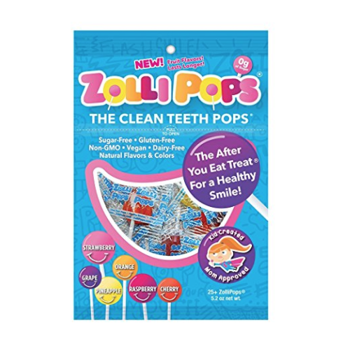 Zollipops 防蛀牙木糖醇水果棒棒糖 25支，現點擊coupon后僅售$5.49
