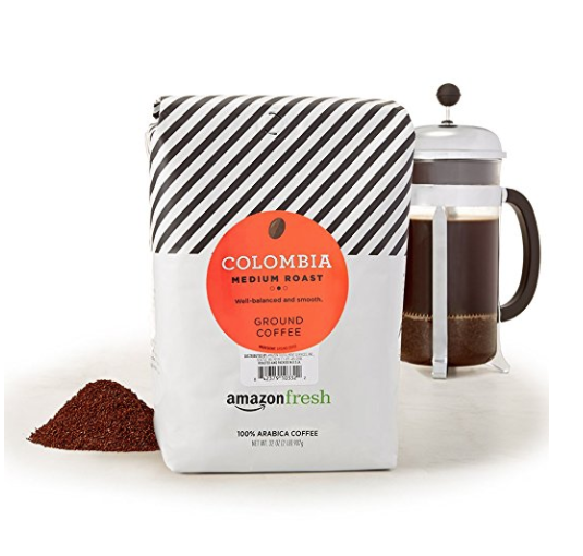 AmazonFresh Colombia, 100% Arabica Coffee, Medium Roast, Ground, 32 Ounce only $9.72