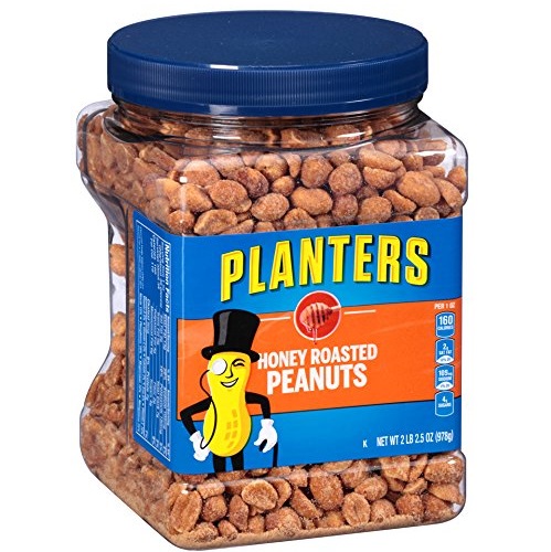 Planters 加蜜干烤花生，34.5 oz/罐，共2罐， 现点击coupon后仅售$7.49，免运费