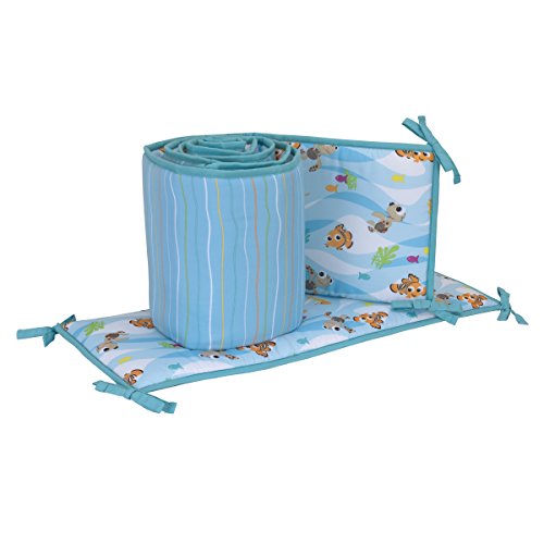 Disney Nemo 4 Piece Nursery Crib Bumper, Blue, Orange, Green, Only $14.99