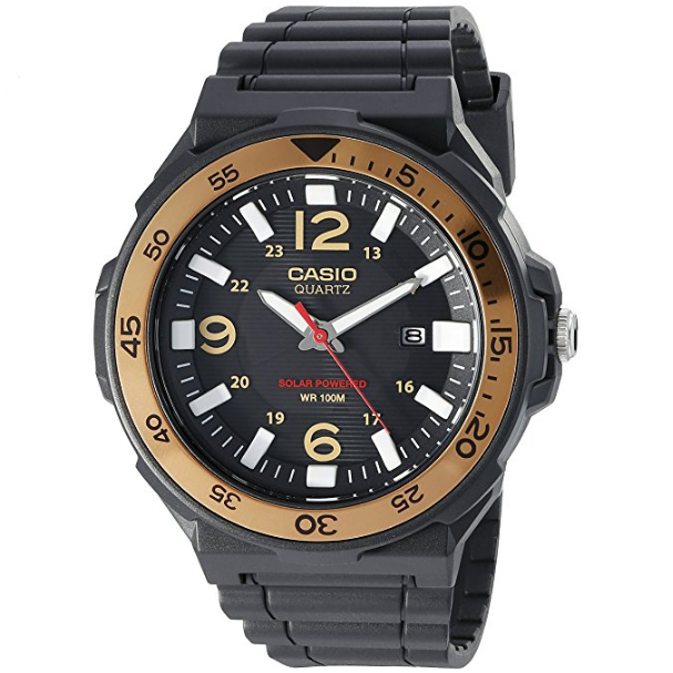 Casio Men's 'Solar Powered' Quartz Resin Watch, Color:Black (Model: MRWS310H-9BV) $19.99