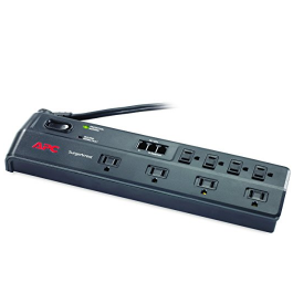 APC 8-Outlet Surge Protector 2525 Joules with Telephone and DSL Protection, SurgeArrest Performance (P8T3) $13.99