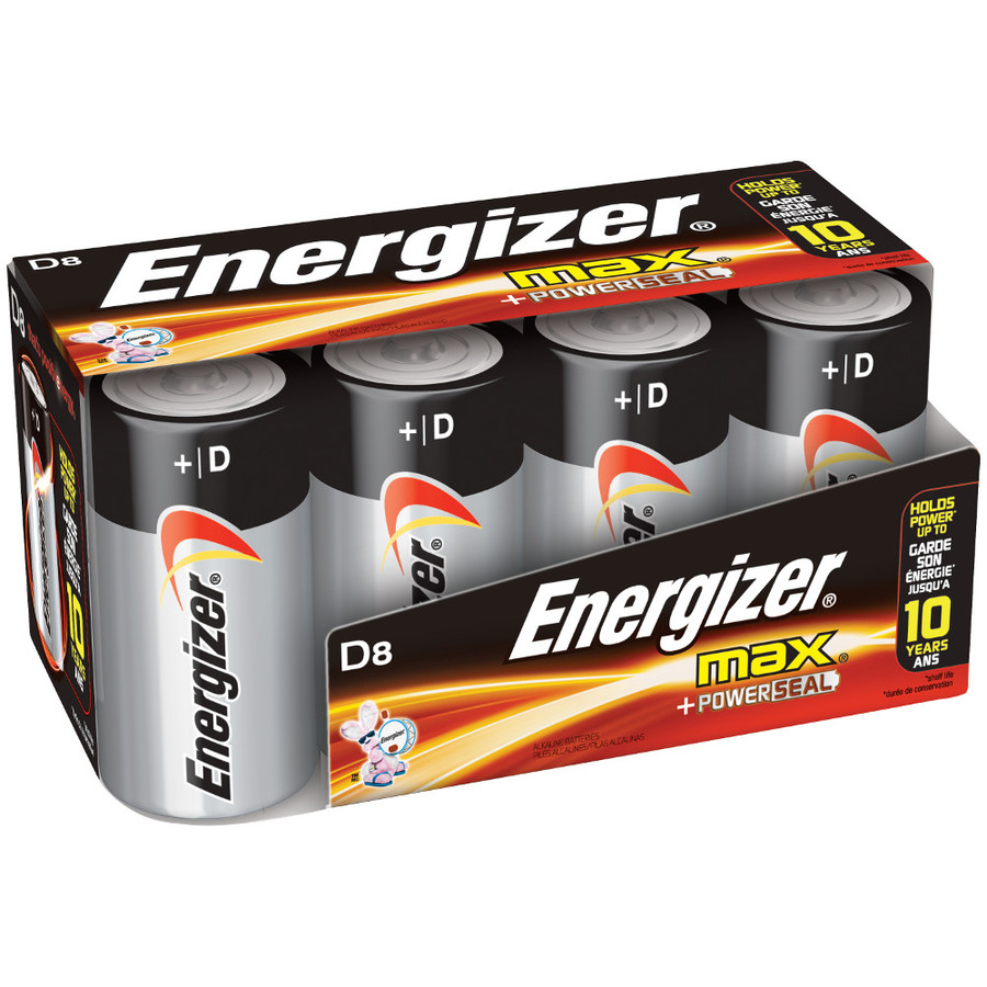 Energizer D Cell 碱性电池，8个 $6.02 免运费