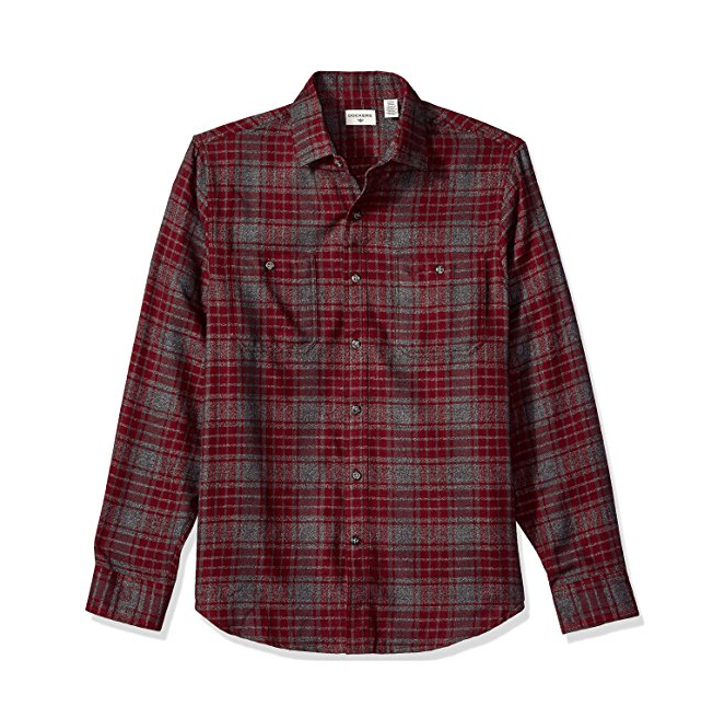 Dockers Men's Long Sleeve Jaspe Plaid Button Front Shirt only $13.54