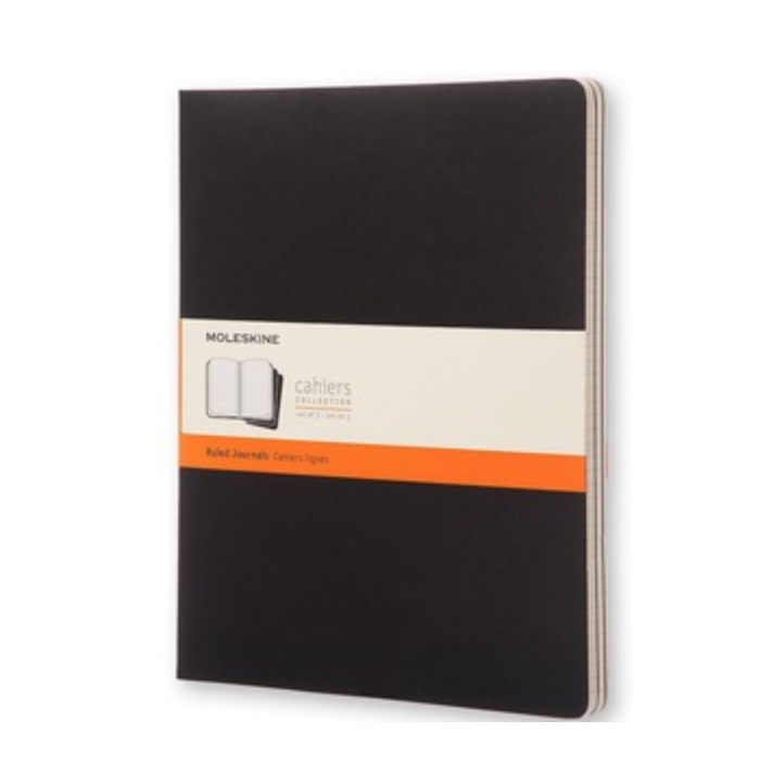 Moleskine Cahier Journal Extra Extra Large Ruled Black (Set of 3) only $4.34