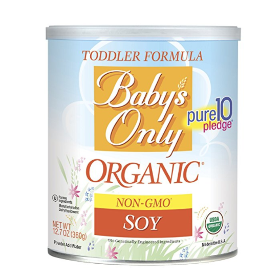 Baby's Only Soy Organic Toddler Formula, 12.7-Ounce Canister (Package May Vary) only $9.99
