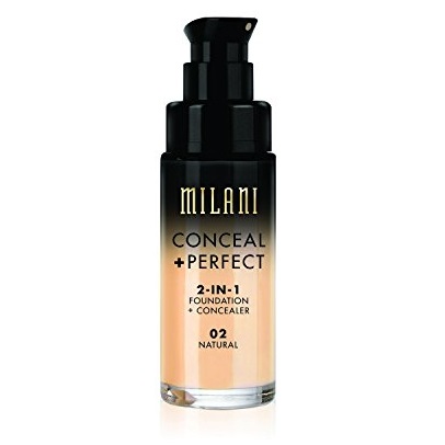 Milani Conceal + Perfect 2-in-1 Foundation Concealer, Natural, 1.0 Fluid Ounce, Only $7.87