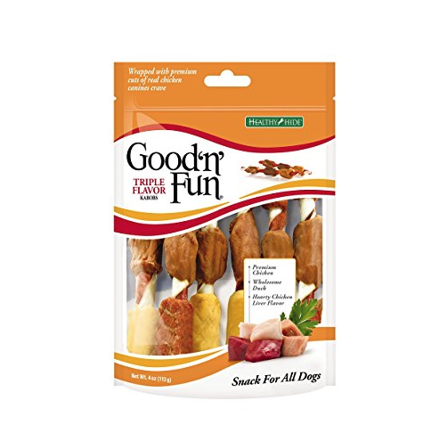 Good'n'Fun Triple Flavored Kabobs Rawhide Chews for Dogs only $2.79