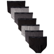 Hanes Ultimate Men's 7-Pack FreshIQ Full-Cut Briefs - Colors May Vary, Black/Grey, Large $13.61