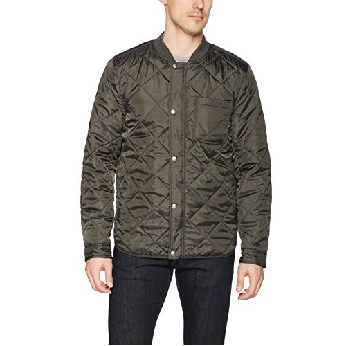Cole Haan Signature Men's Transitional Quilted Nylon Jacket, Olive, L, Only $29.78, free shipping