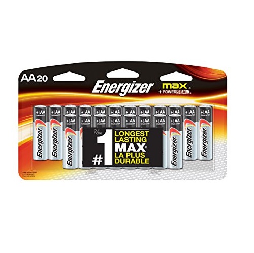Energizer AA Batteries, Max Alkaline (20 Count), Only $6.61