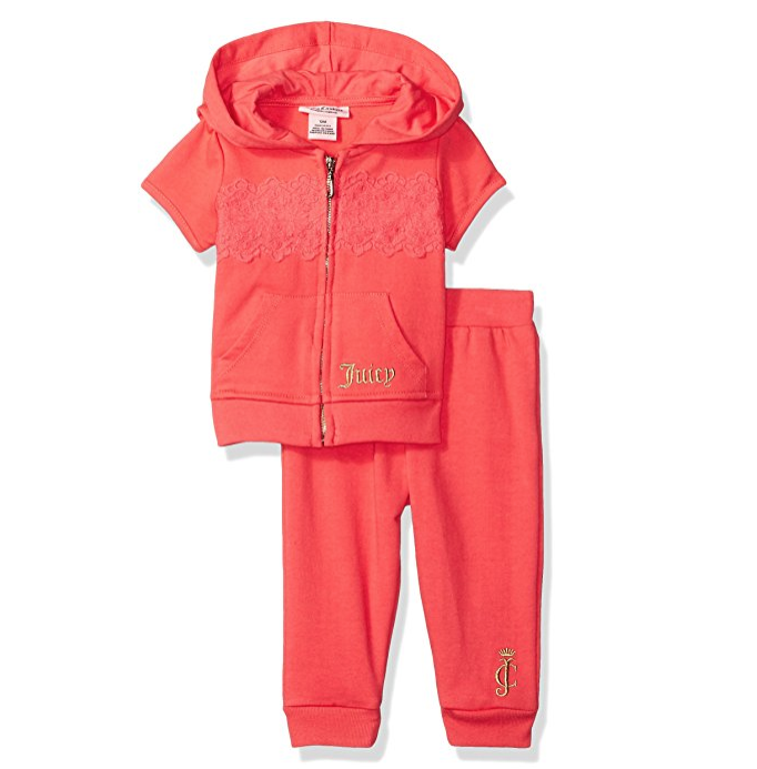 Juicy Couture Baby Girls 2 Pieces Short Sleeves Jog Set only $7.67