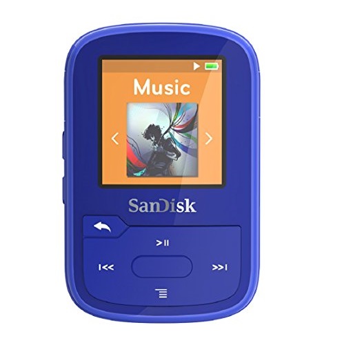 SanDisk SDMX28-016G-G46B Clip Sport Plus MP3 Player, 16GB (Blue), Only $44.99, free shipping