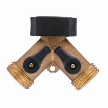 Orbit 58248 Brass Hose Y-Connector with Shut-Off Valves, Only $4.90