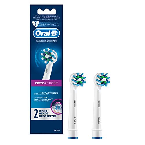 史低價！Oral-B Cross Action 牙刷頭，2個裝，原價$21.99，現僅售$8.55，免運費！