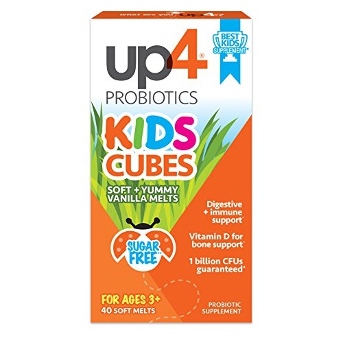 up4 Kids Cubes Probiotic Supplement | Digestive + Immune Support | Vitamin D for Bone Support, No Artificial Flavors | 40 Soft , Only $7.00, free shipping after clipping coupon and using SS