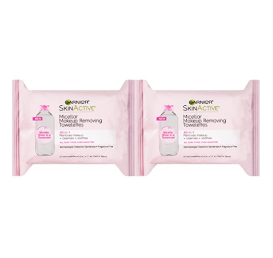 Garnier Skin Skinactive Micellar Makeup Remover Wipes, 2 Count, Only $6.04 , You Save $1.60(13%)